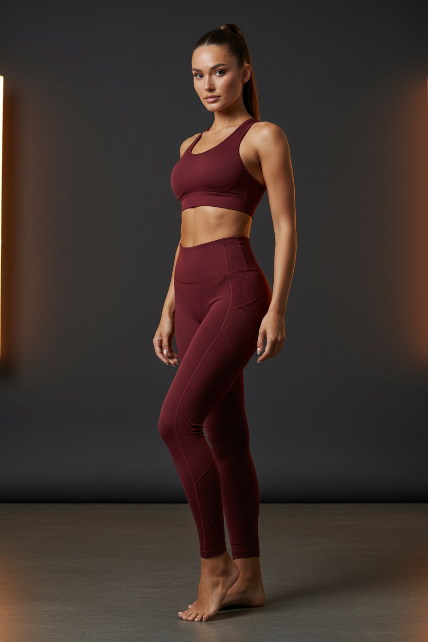 Legging Rouge foncé