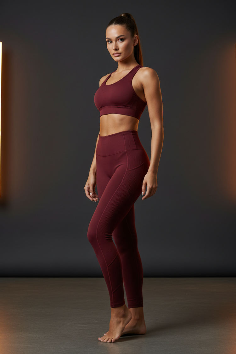 Legging Rouge foncé